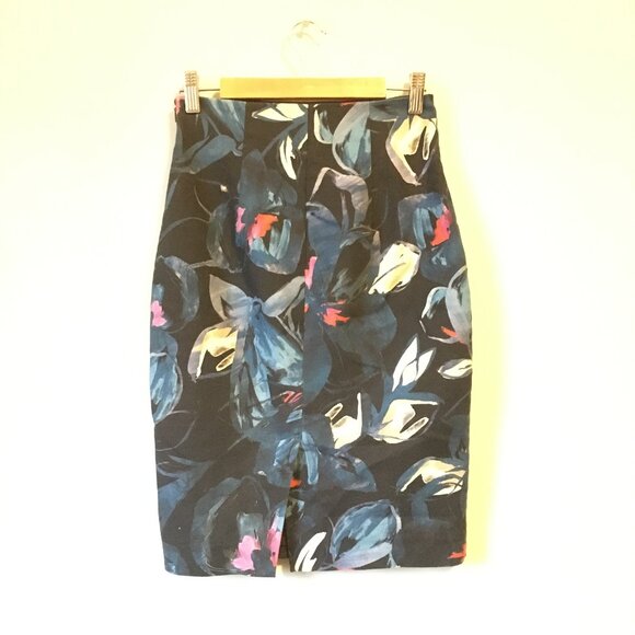 Tropical Floral Paradise High Waist Cotton Pencil Skirt - Picture 4 of 16